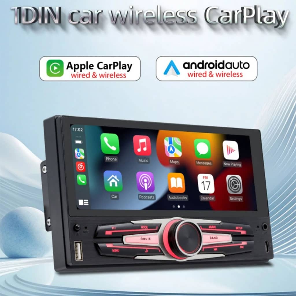 Autoradio MP5 universel pour voiture 6.86 pouces avec fonction Carplay Android Auto – جهاز راديو سيارة - Accessoires Auto/Moto - صورة 7