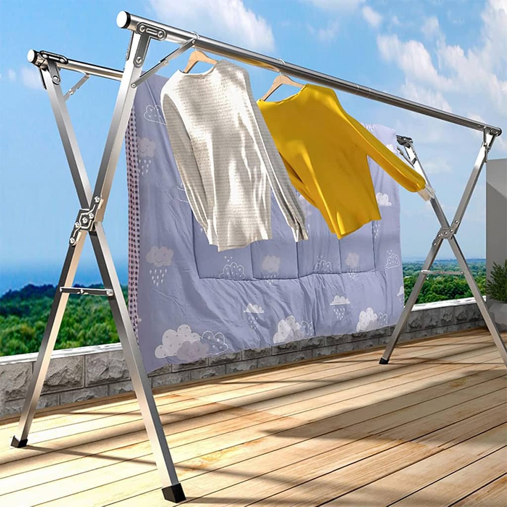 Séchoir à linge rétractable pour économiser de l’espace en acier inoxydable – علاقة ملابس الغسيل - Maison - صورة 2