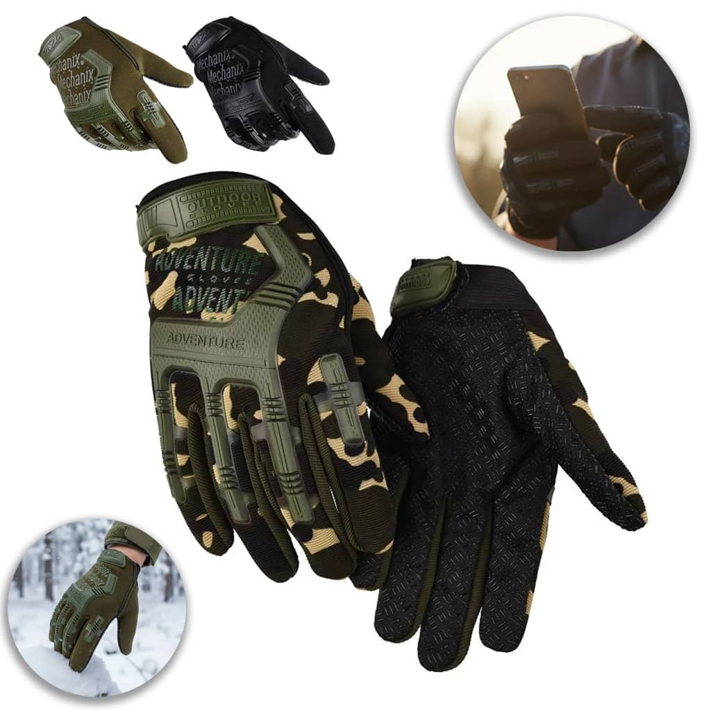 PACK Casque Moto avec Lunettes Amovibles + Gants Anti-dérapants avec conception d’amortissement - Accessoires Auto/Moto - صورة 6
