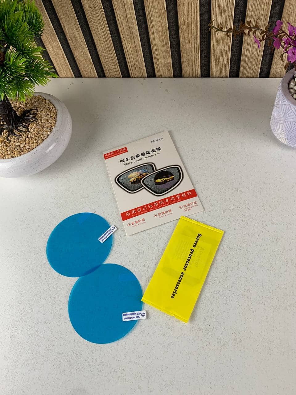 Film de Rétroviseur étanche Anti-Buée pour Voitures 2Pcs – ملصقات مرآة جانبية للسيارة - Accessoires Auto/Moto - صورة 9
