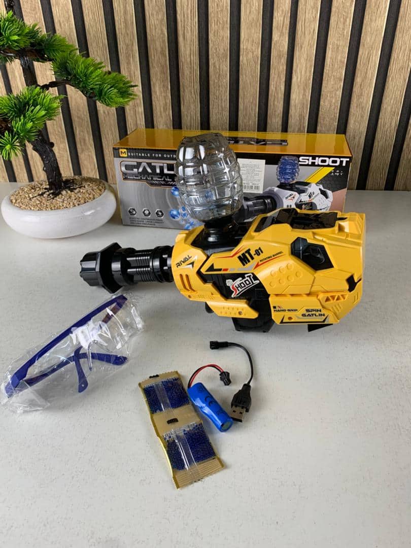 Gatling Canon Mécanique Pistolet à à Billes en Gel en Rafale – مسدس الطلقات الكريستالية - Jouet & Gaming - صورة 8