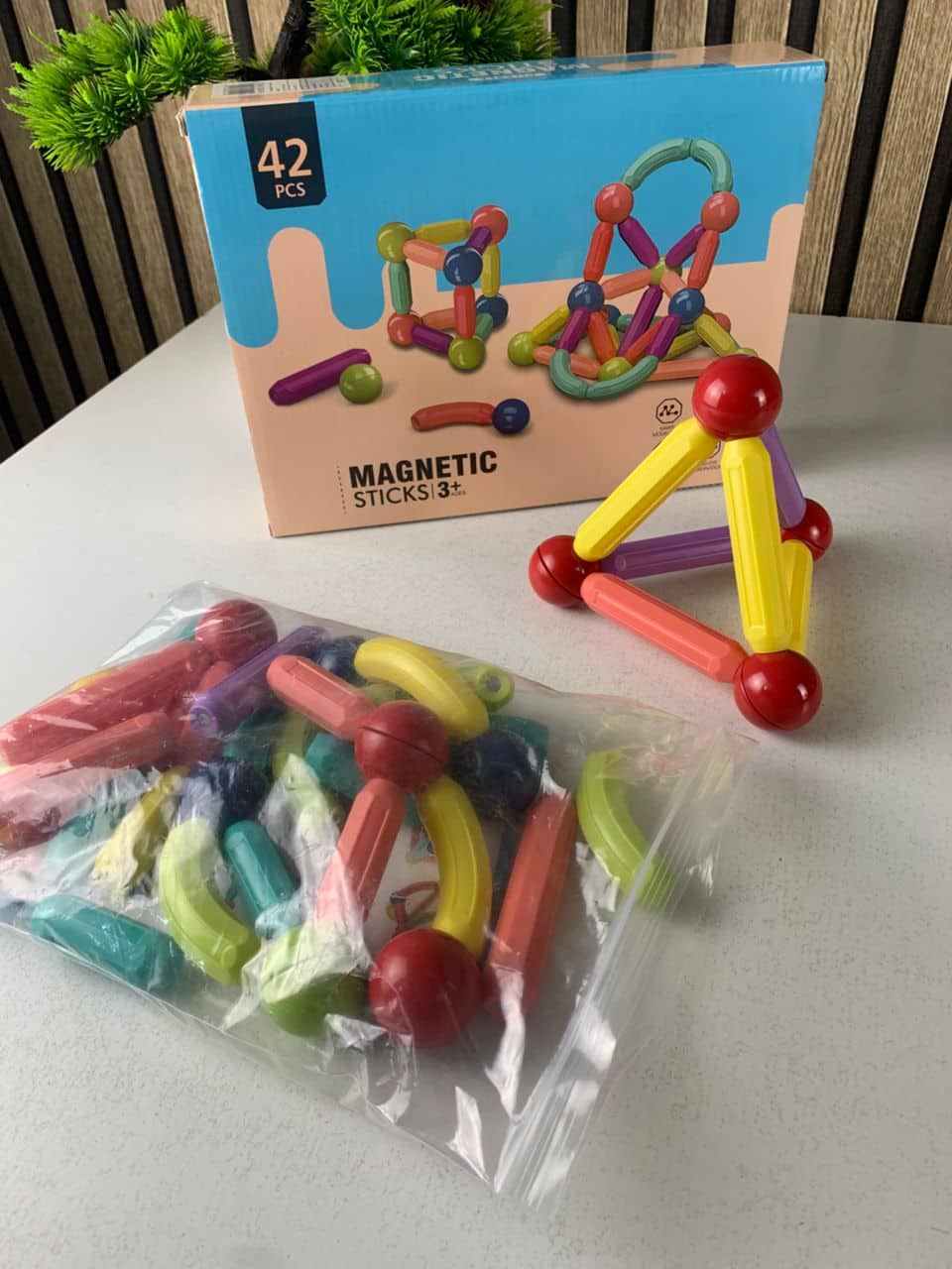 Blocs de Construction Magnétiques 42 pièces pour Enfants – لعبة تركيب القطع المغناطسية للأطفال - Jouet & Gaming - صورة 9