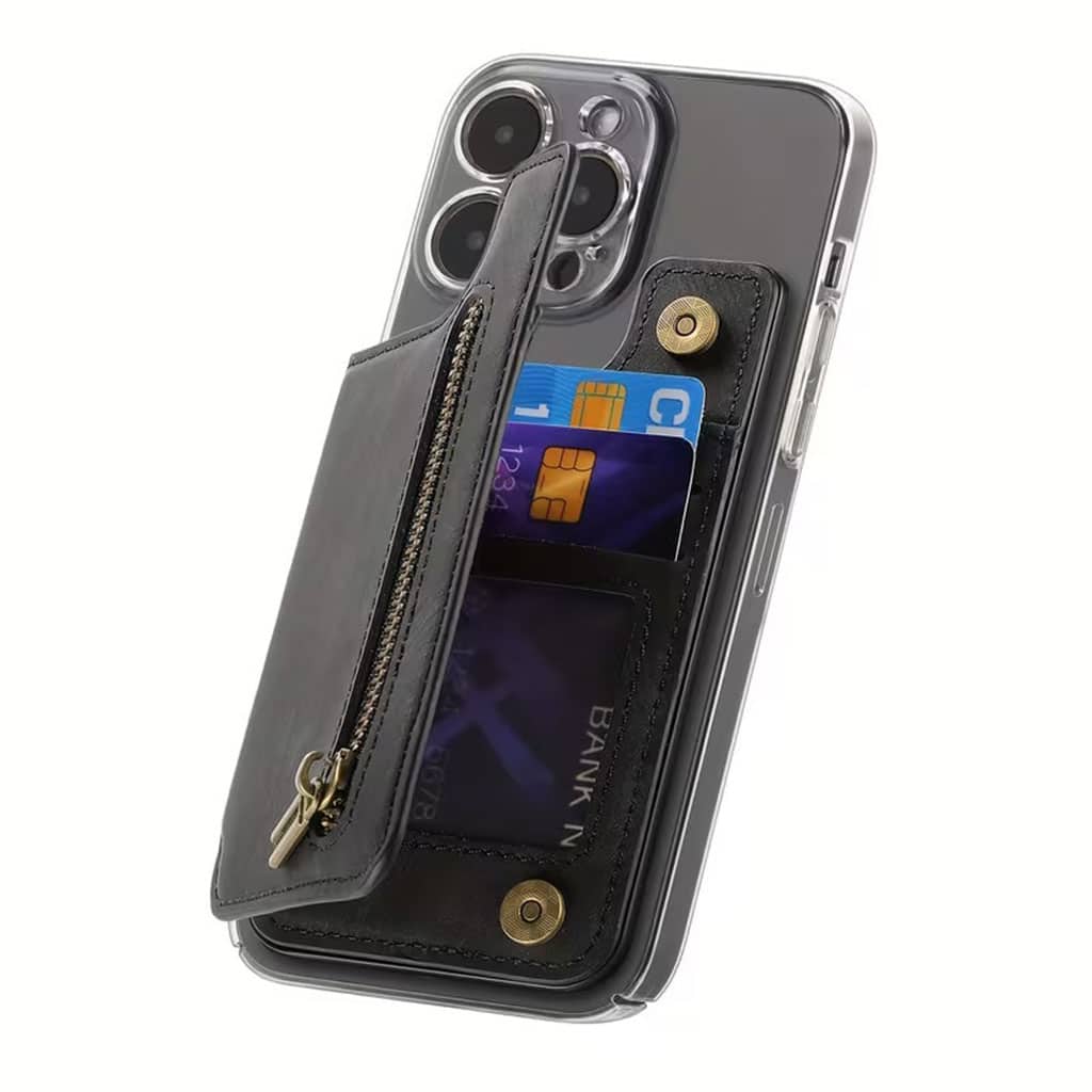 Étui portefeuille zippé pour téléphone avec emplacement de cartes – محفظة نقود وبطاقات - Accessoires - صورة 3