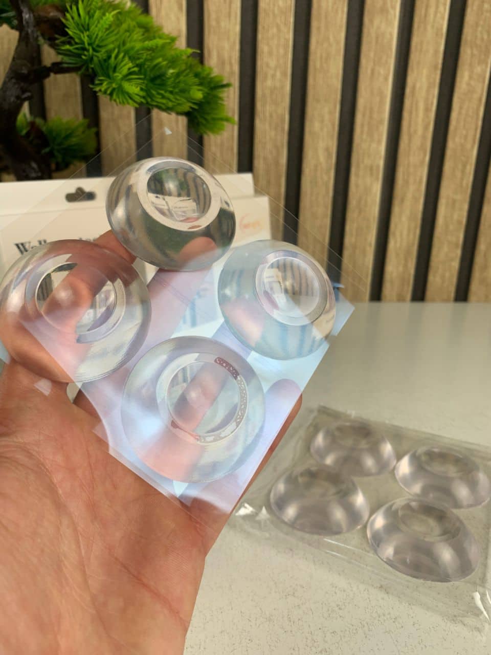 8 Pcs Protections de poignées de porte en silicone transparent – واقيات مقابض الأبواب من السيليكون الشفاف - Maison - صورة 3
