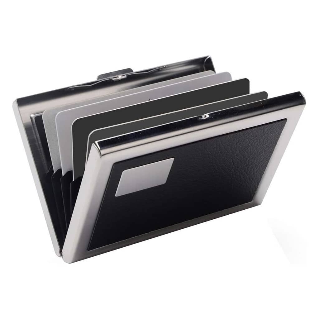 Étui portefeuille en acier noir avec protection RFID pour 6 cartes de crédit – محفظة بطاقات الإئتمان - Accessoires - صورة 4