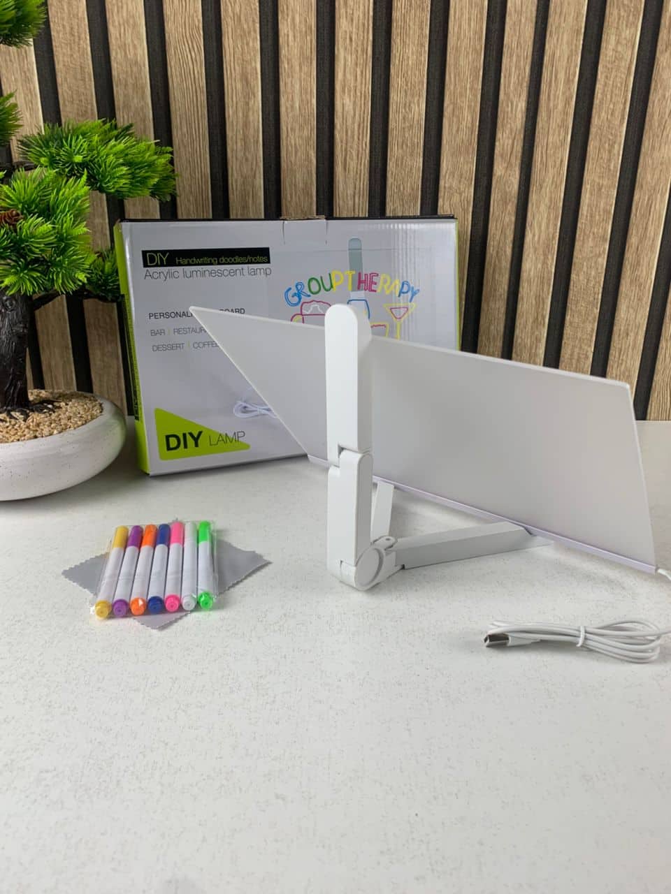 Tableau mémo LED lumineux avec stylo 7 couleurs et support – لوحة كتابة مضيئة للأطفال - Jouet & Gaming - صورة 10