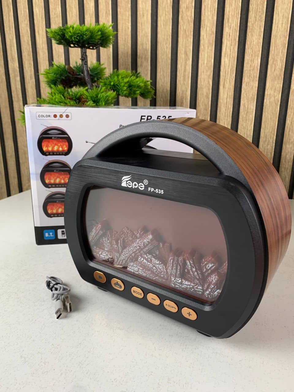 Haut Parleur Bluetooth sans fil Motif Flamme Style Rétro FP-535 – مكبر صوت بلوتوث - Décoration - صورة 7