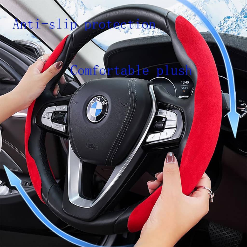 Housse de volant séparée tissue alcantara antidérapant – غطاء عجلة القيادة - Accessoires Auto/Moto - صورة 6