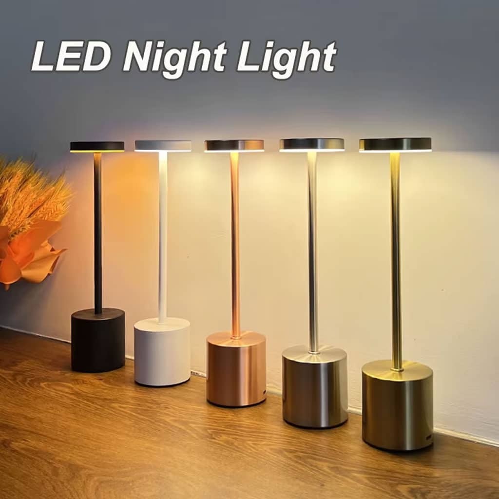 Lampe de table LED tactile rechargeable 3 couleurs design classique - مصباح ديكور بعدة درجات ضوئية - Décoration - صورة 4