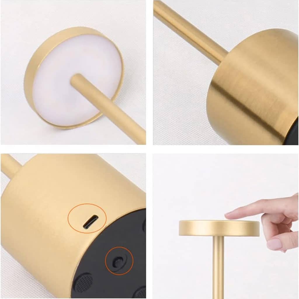 Lampe de table LED tactile rechargeable 3 couleurs design classique - مصباح ديكور بعدة درجات ضوئية - Décoration - صورة 5