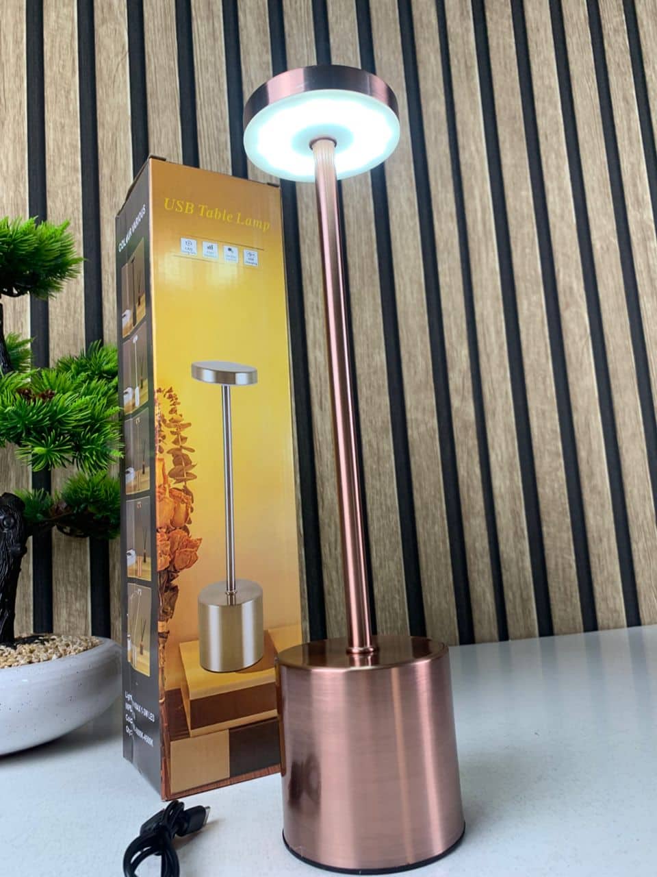 Lampe de table LED tactile rechargeable 3 couleurs design classique - مصباح ديكور بعدة درجات ضوئية - Décoration - صورة 9