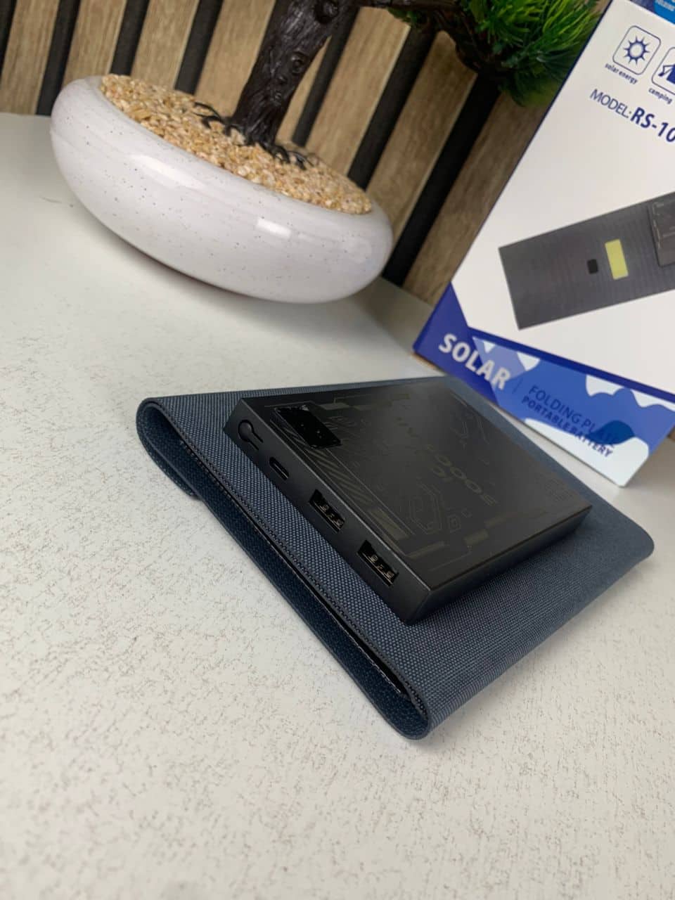 Panneau solaire USB pliable et portable capacité 3000mAh 10W – وحدة طاقة تشحن بالطاقة الشمسية - Camping et Randonnée - صورة 8