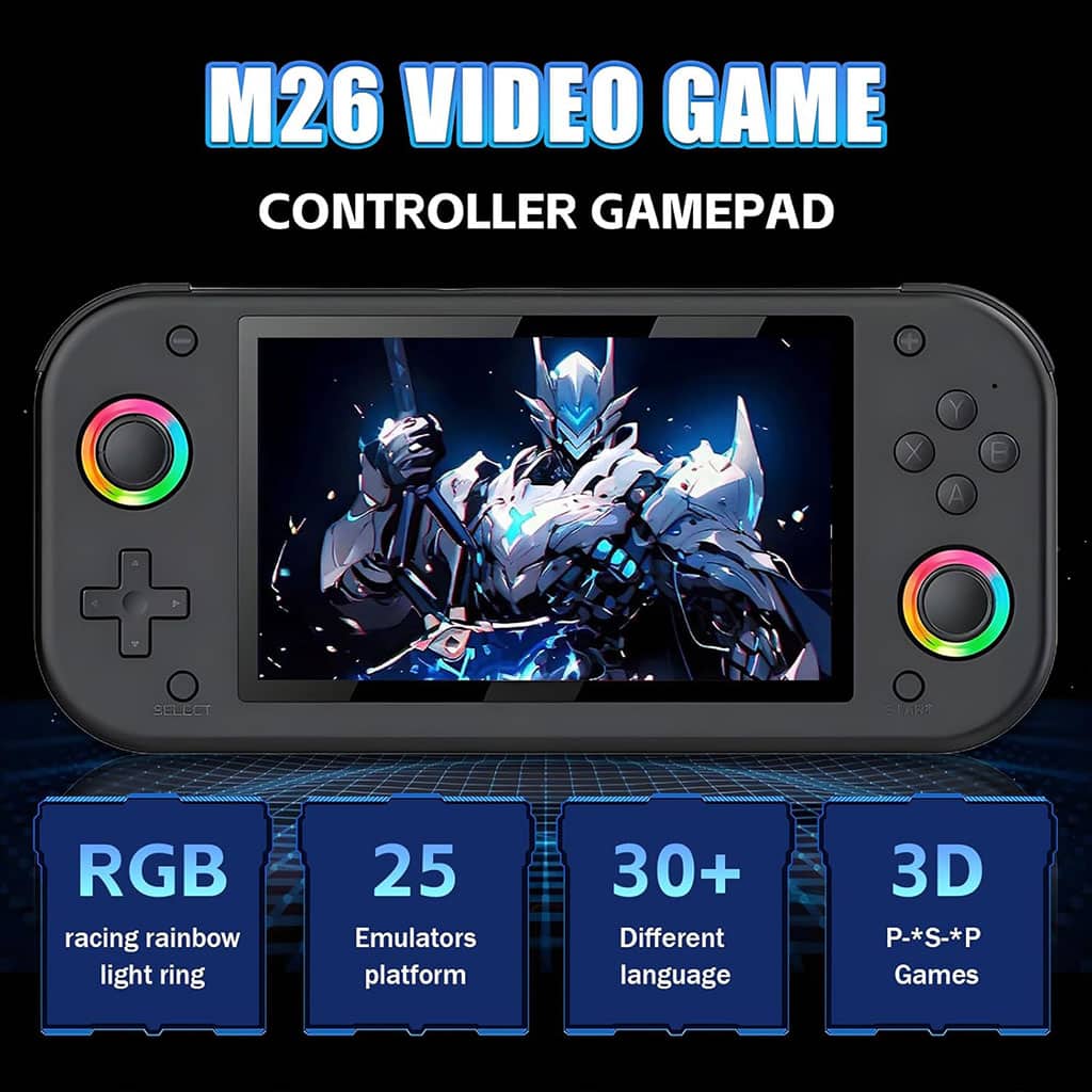 Console de jeu portable rétro M26 plus de 20 000 jeux 25 émulateurs 64GB – جهاز ألعاب محمول - Jouet & Gaming - صورة 3