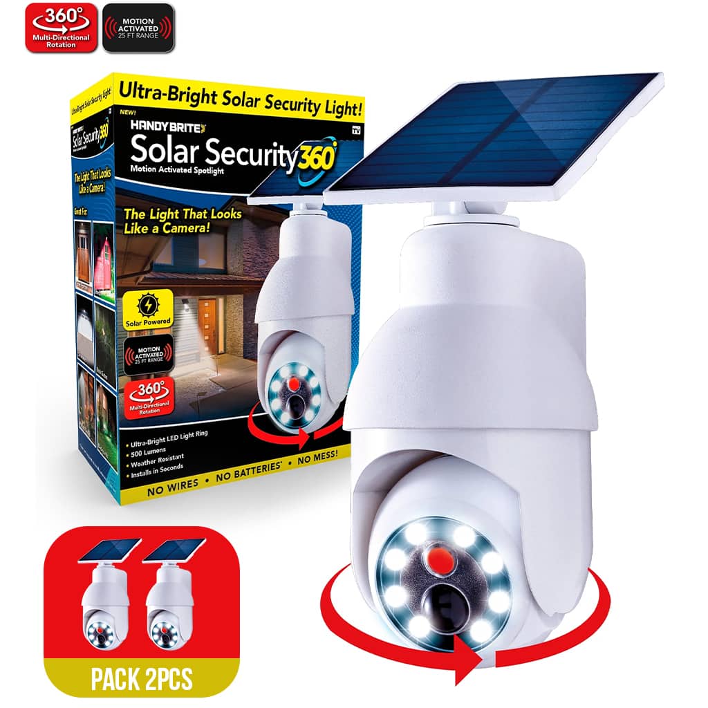 PACK X2 Fausse caméra et lampe solaire à détecteur de mouvement – مصباح ليلي على شكل كاميرة