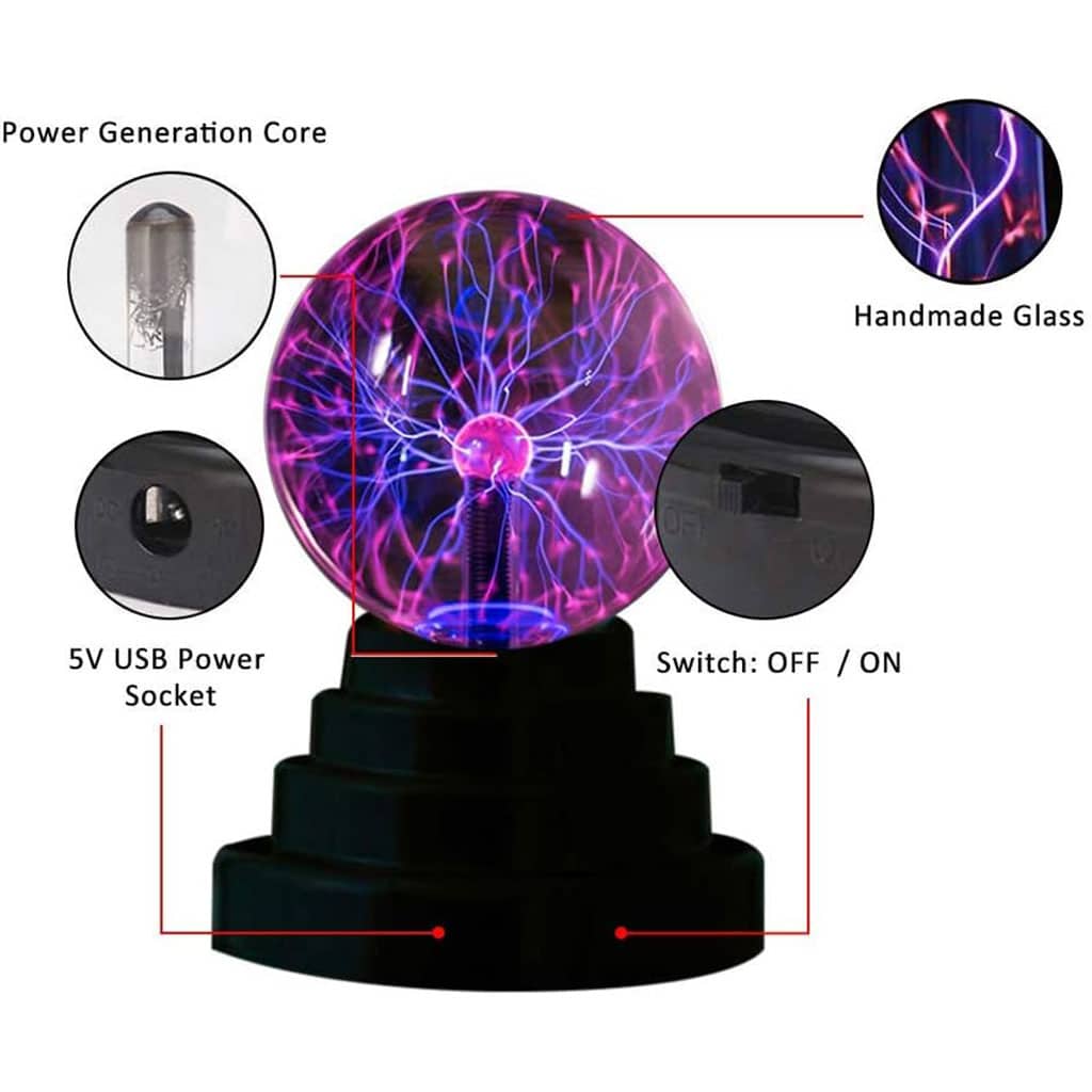 Lampe boule plasma sphérique ionique tactile – مصباح بلازما - Électronique - صورة 7
