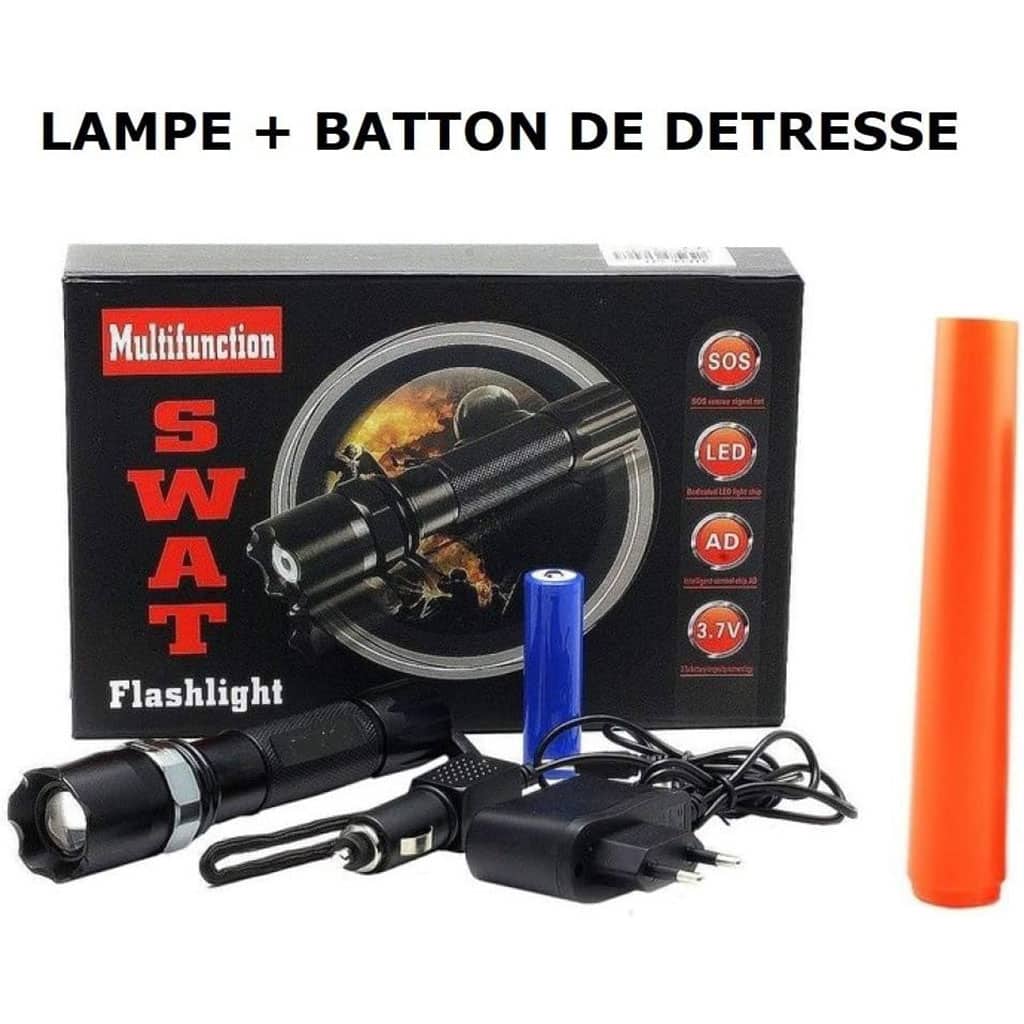 Lampe Torche LED SWAT Multifonction Zoom Réglable et 3 Modes d’Éclairage – مصباح يدوي قابل للشحن - Camping et Randonnée - صورة 7