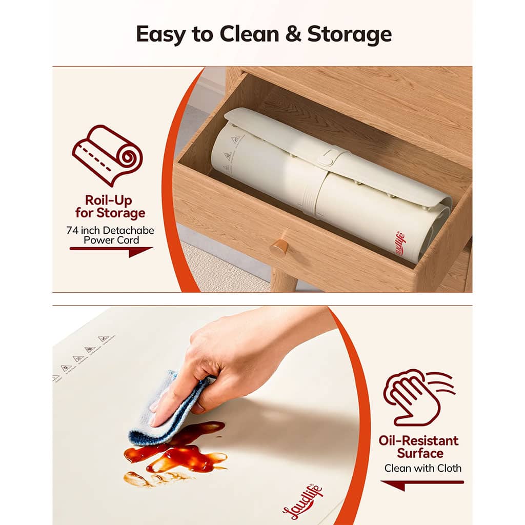 Tapis électrique chauffant en silicone alimentaire à température réglable – بساط تسخين المأكولات - Cuisine - صورة 4