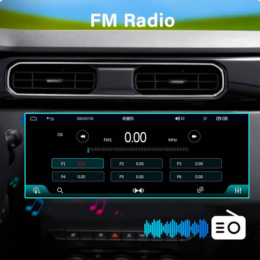 Autoradio 2-DIN avec écran tactile, USB-C, Bluetooth, Wi-Fi, CarPlay et Android Auto – جهاز راديو سيارة - Accessoires Auto/Moto - صورة 7