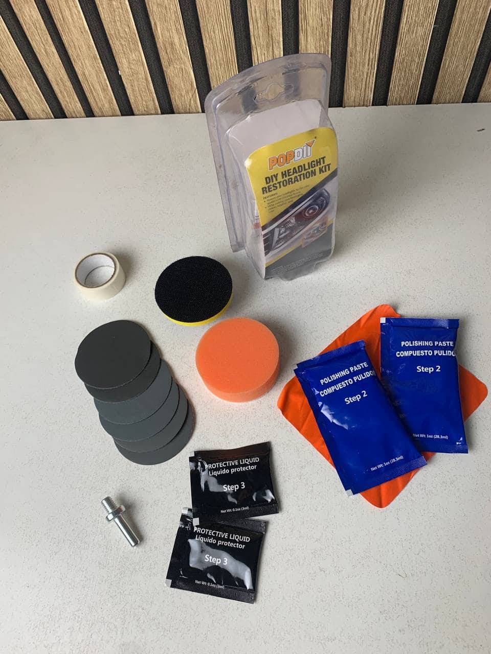 Kit Rénovation Phare Voiture pour Les Rayures De Jaunissement - طقم تنظيف أضواء السيارة - Accessoires Auto/Moto - صورة 8
