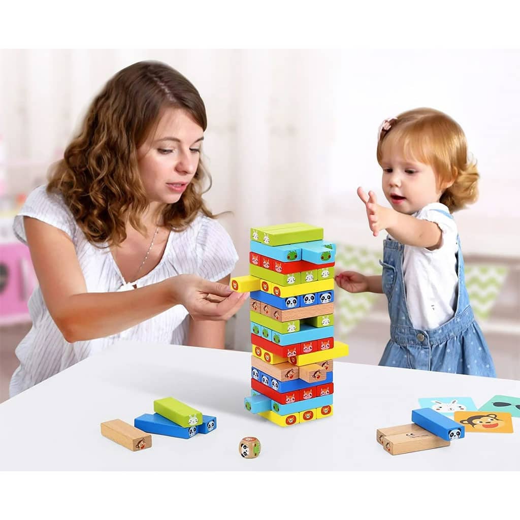 Jeu de blocs de construction colorés à faire tomber 30pcs - لعبة هدم الأبراج - Jouet & Gaming - صورة 3