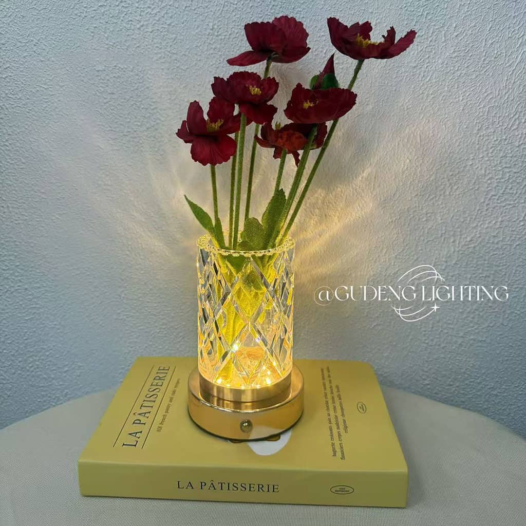 Vase Lumineux LED Tactile en Cristal Couleurs RGB Rechargeable - فازة كريستال مضيئة - Décoration - صورة 3