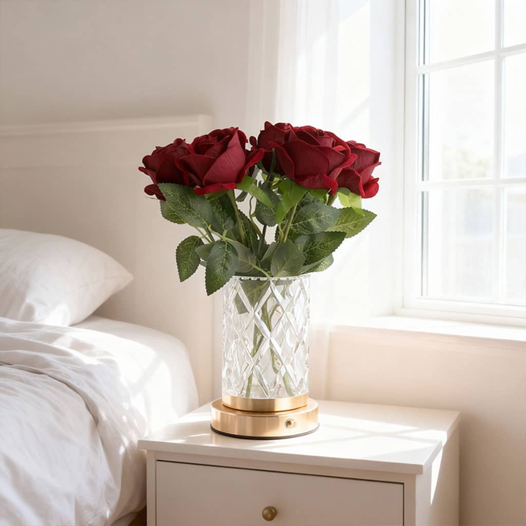 Vase Lumineux LED Tactile en Cristal Couleurs RGB Rechargeable - فازة كريستال مضيئة - Décoration - صورة 6