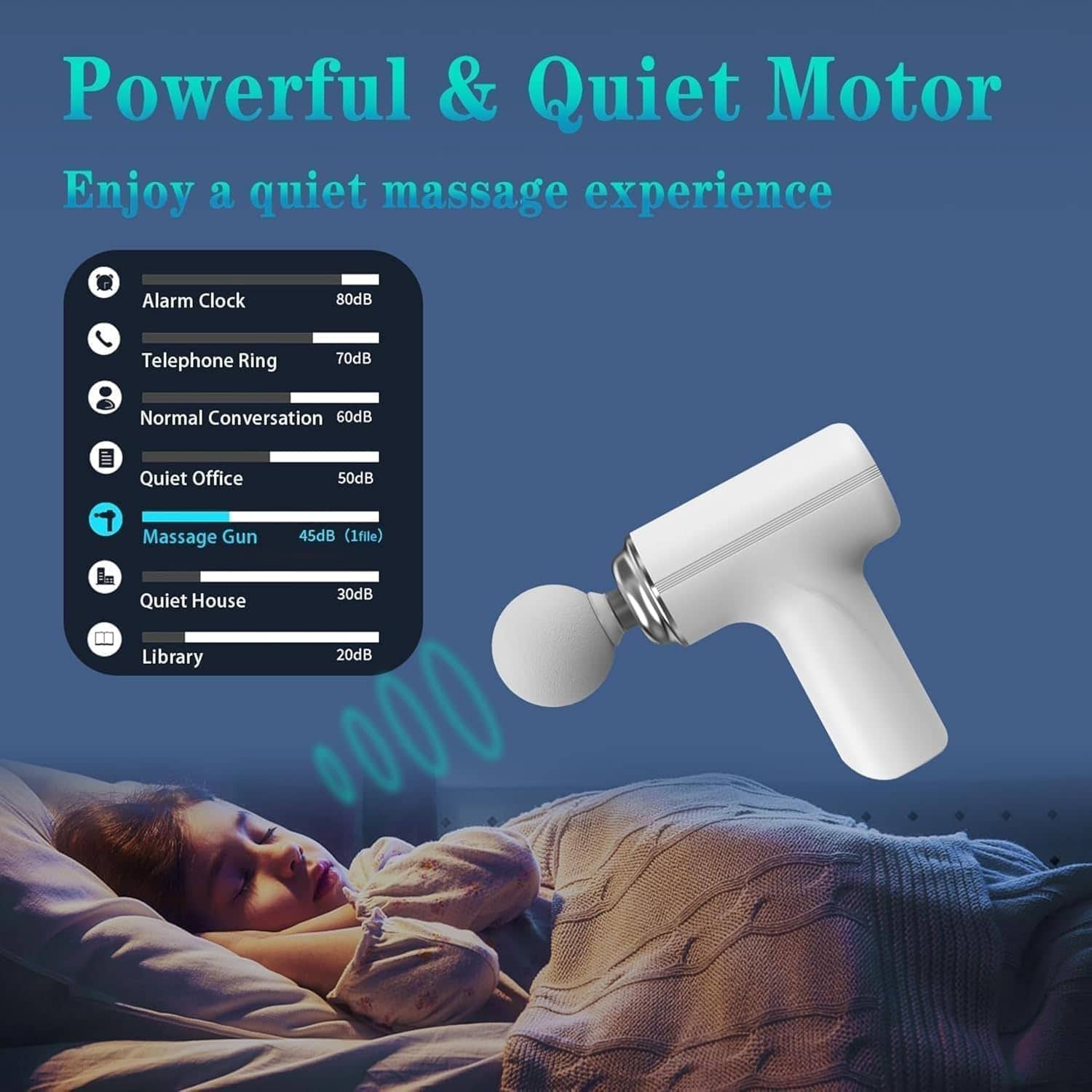 Pistolet de massage pour soulager la douleur 6 vitesses 4 têtes LM-810T - جهاز تدليك بعدة رِؤوس - Électronique - صورة 6