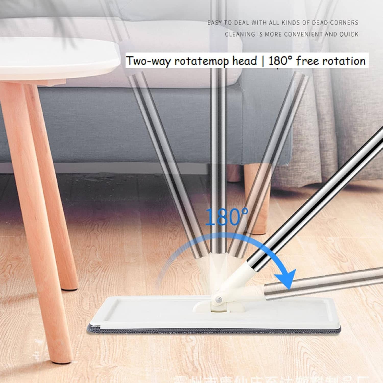 Balai-serpillère plat avec seau à deux compartiments et lingettes en microfibre - ممسحة مايكروفيبر مع دلو بغرفتين للفصل بين الماء النظيف - Maison - صورة 5