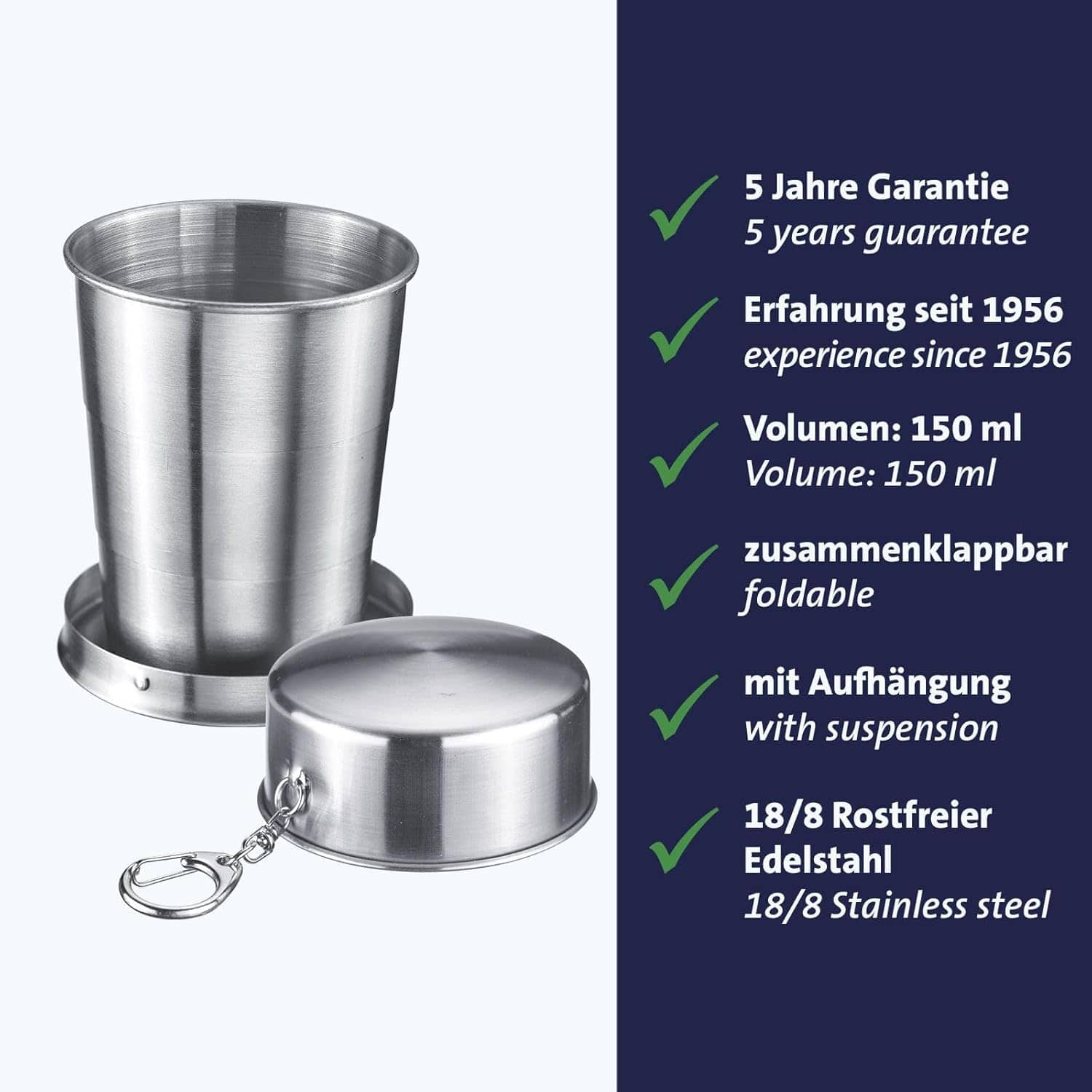 Mug de camping pratique idéal pour les boissons avec crochet de suspension - كوب مشروبات قابل للطي - Camping et Randonnée - صورة 3