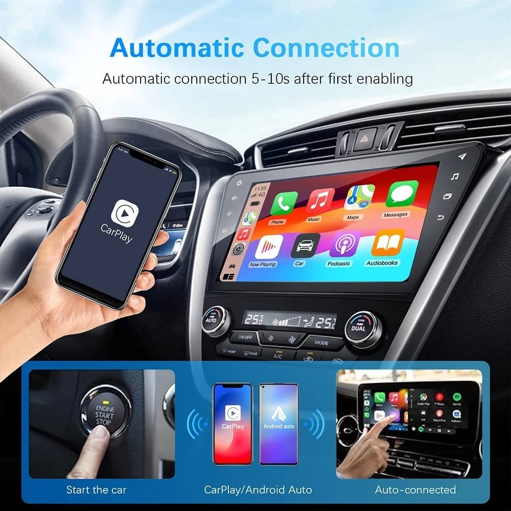 Adaptateur sans fil Android pour voiture Carplay et Android Auto - محول "كاربلاي" اللاسلكي 2 في 1 - Accessoires Auto/Moto - صورة 4
