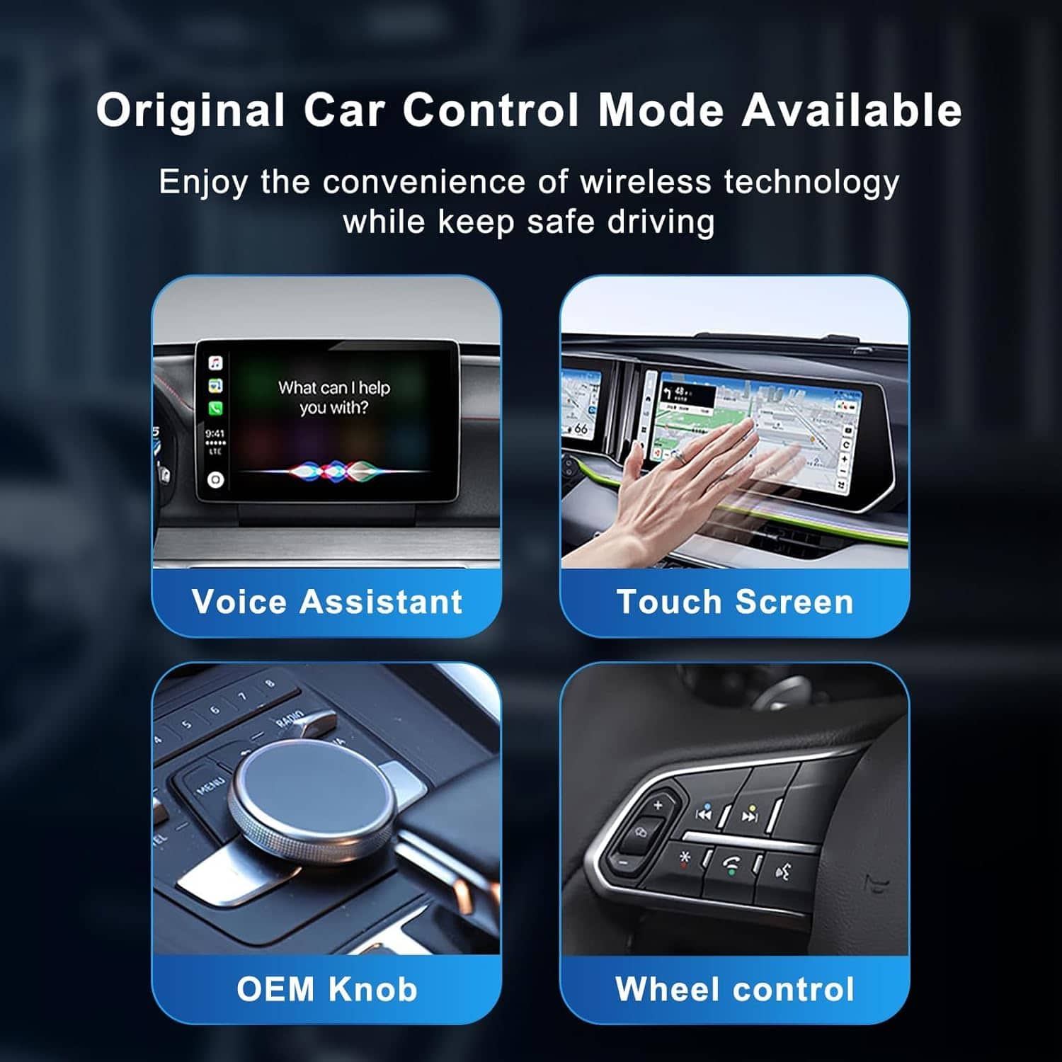 Adaptateur sans fil Android pour voiture Carplay et Android Auto - محول "كاربلاي" اللاسلكي 2 في 1 - Accessoires Auto/Moto - صورة 5