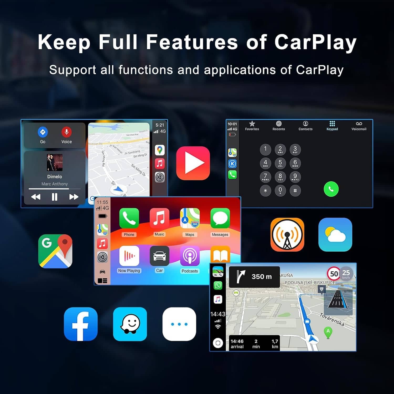 Adaptateur sans fil Android pour voiture Carplay et Android Auto - محول "كاربلاي" اللاسلكي 2 في 1 - Accessoires Auto/Moto - صورة 6