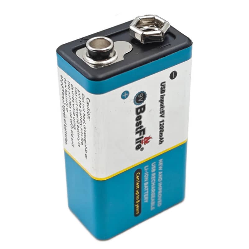 Pile rechargeable USB type C 9V 1200mWh en lithium BestFire - بطارية ليثيوم قابلة لإعادة الشحن - Électronique - صورة 3
