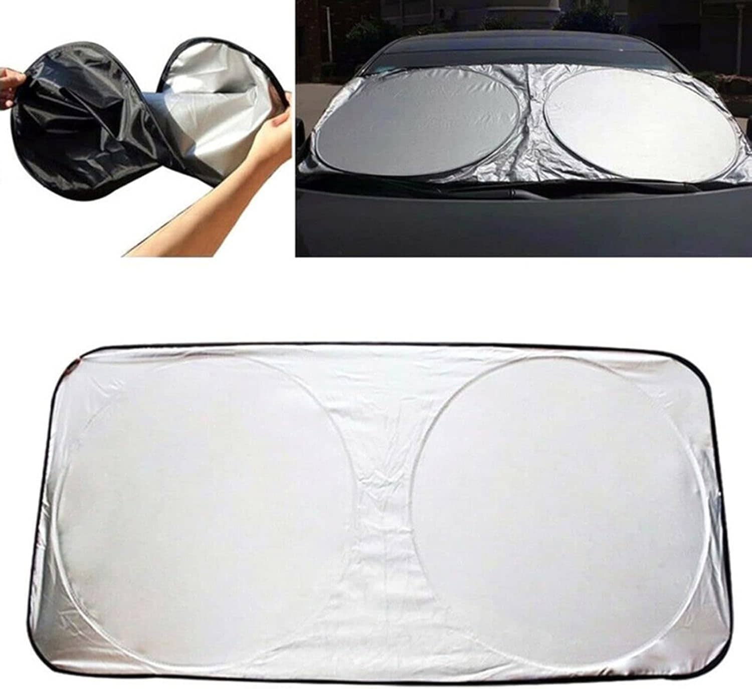 Pare-soleil de pare-brise avant et arrière de voiture protection solaire et UV - مظلة شمسية للسيارة