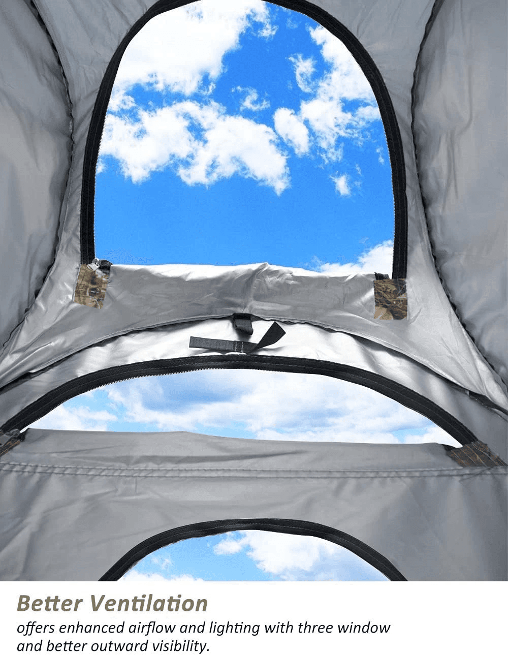 Tente de change pliable protection UPF 50+ et imperméable, 120 x 120 x 190 cm, camouflage - خيمة تغيير الملابس قابلة للطي - Camping et Randonnée - صورة 3