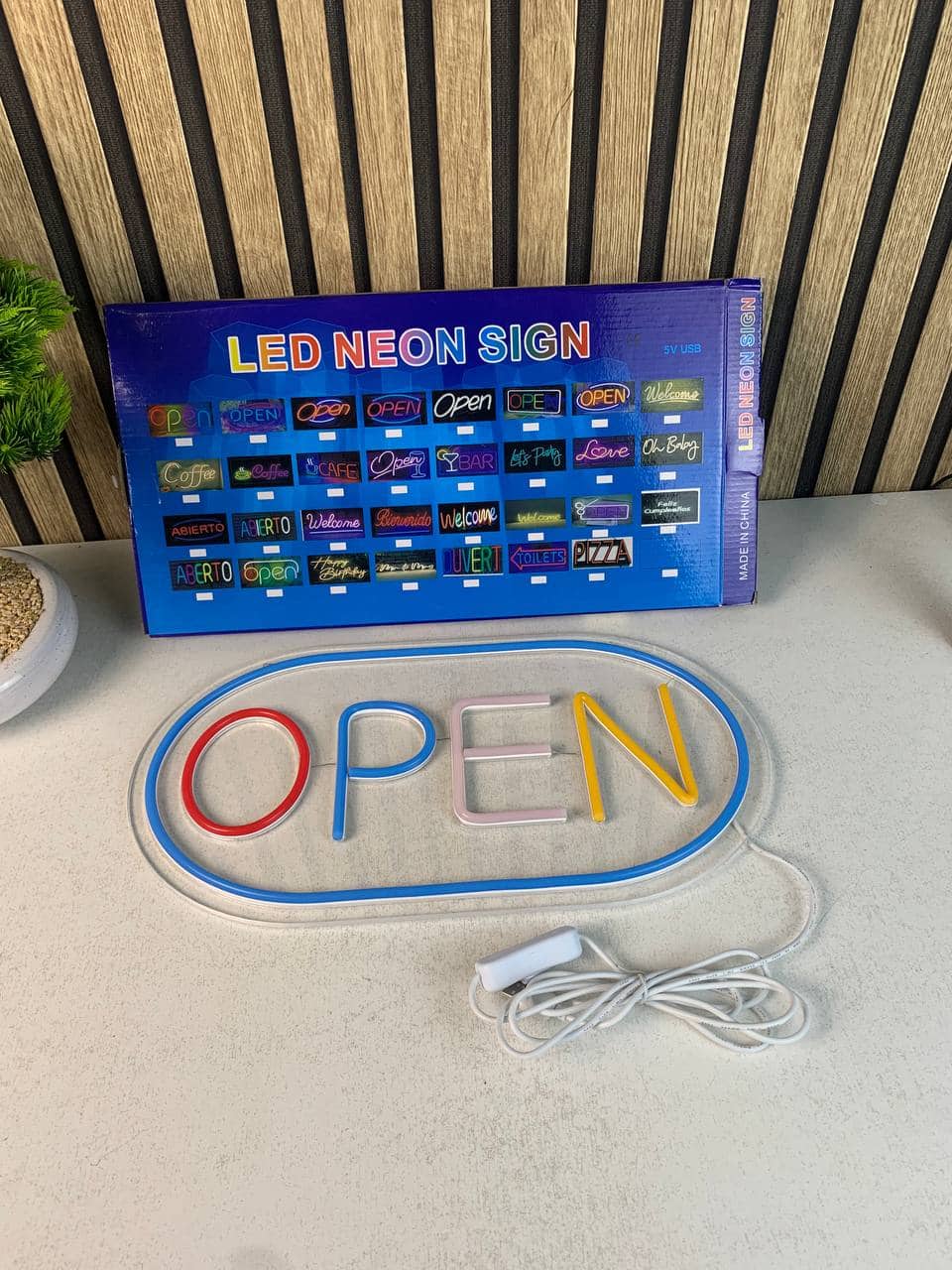 Panneau LED Neon Signe Open - لوحة مضيئة لواجهة محل - Électronique - صورة 6