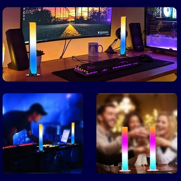Barre LED RGB 2PCS synchronisée avec la musique et les sons 8 modes d'éclairage - أضواء ملونة متزامنة مع الموسيقى - Électronique - صورة 5
