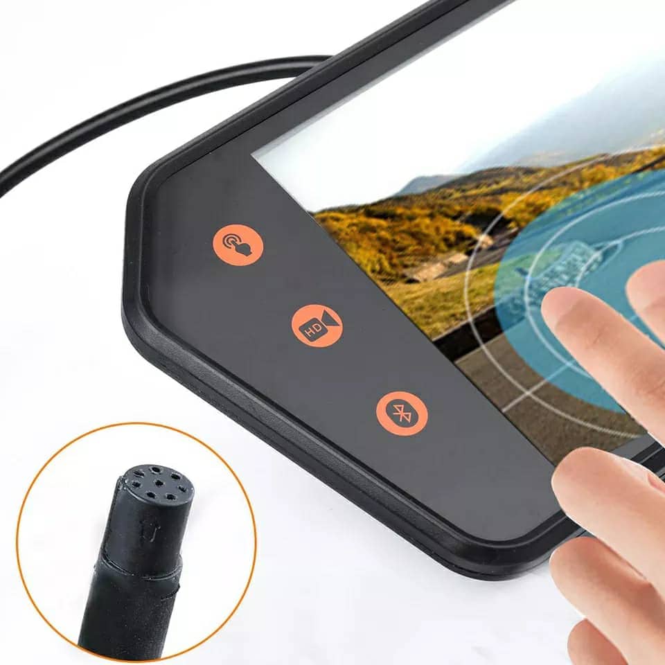 Rétroviseur de voiture écran LCD 7 pouces bluetooth, température - Accessoires Auto/Moto - صورة 6