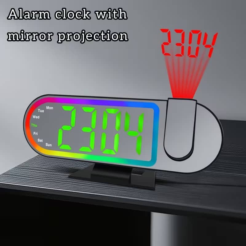 Réveil Numérique avec Projection LED et Miroir RGB DS-3827LP - ساعة منبه رقمية ذكية بنظام عرض ضوئي - Électronique - صورة 7