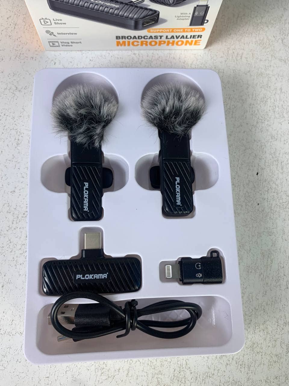 Microphone cravate sans fil Plokama VM-20 2,4 GHz - ارتقِ بصوتك إلى المستوى الاحترافي مع ميكروفون اللاسلكي المزدوج - Électronique - صورة 10