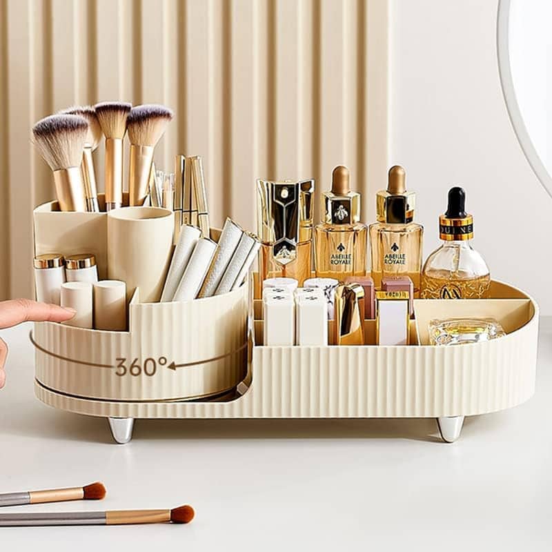 Organisateur de Maquillage Rotatif à 360° Deux Zones - منظم المكياج والأدوات الدوار 360 درجة - Maison - صورة 5
