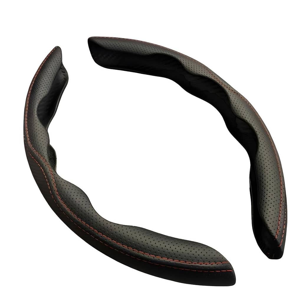 Protections de Volant Sportives en Simili Cuir 2Pcs - أغطية مقود السيارة الرياضية من الجلد - Accessoires Auto/Moto - صورة 3