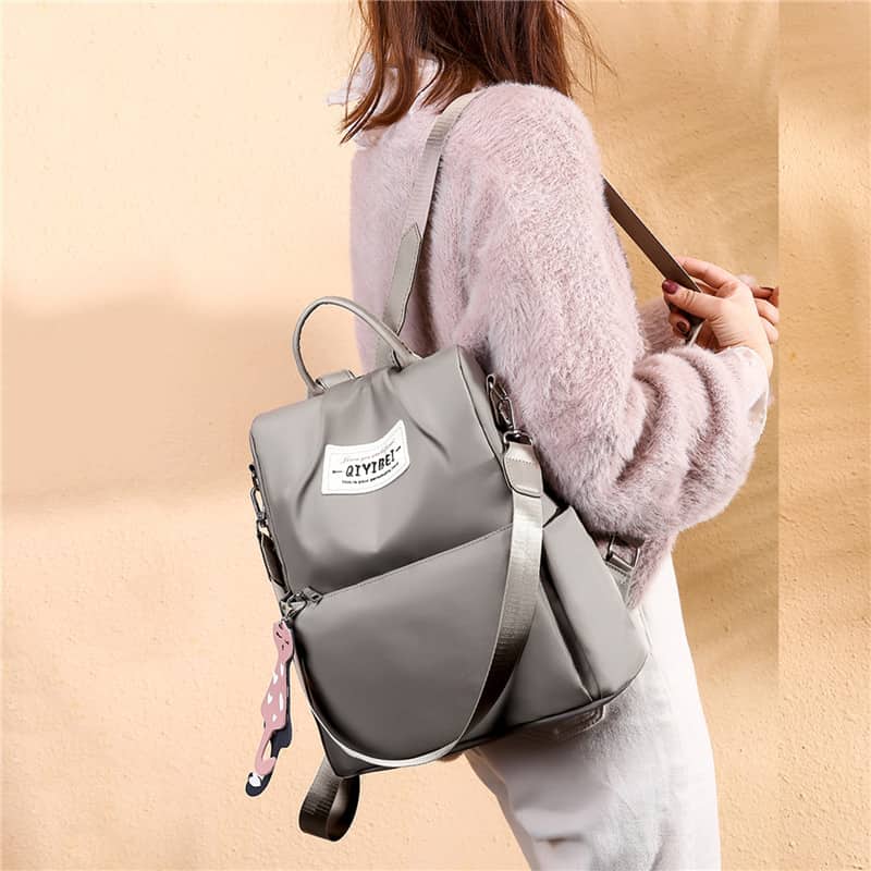 Sac à dos oxford Antivol étanche Pour Femme - Gris - Sac à dos et Mode - صورة 2