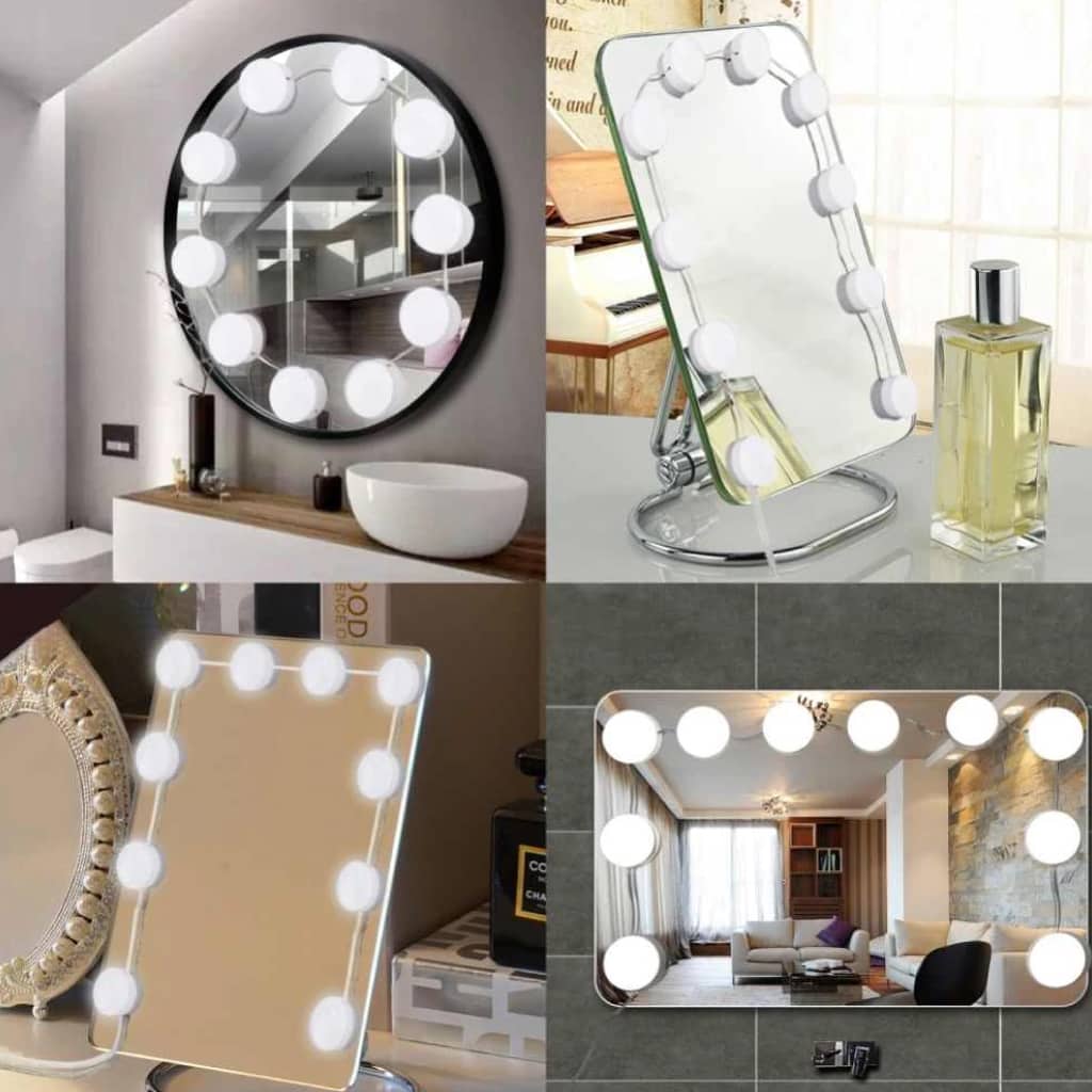 Chende Lampe pour miroir de courtoisie 10 psc Hollywood Style - Soins et Beauté - صورة 2