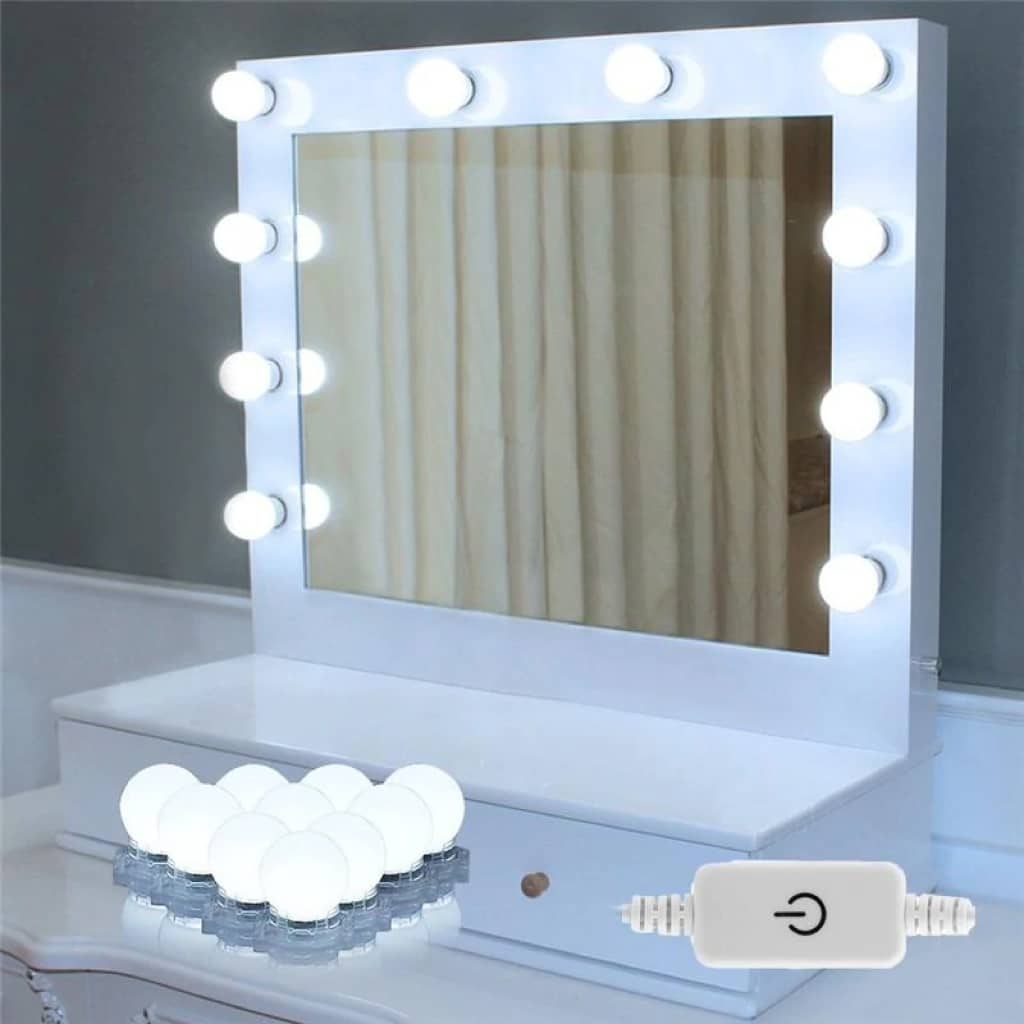 Chende Lampe pour miroir de courtoisie 10 psc Hollywood Style - Soins et Beauté - صورة 6
