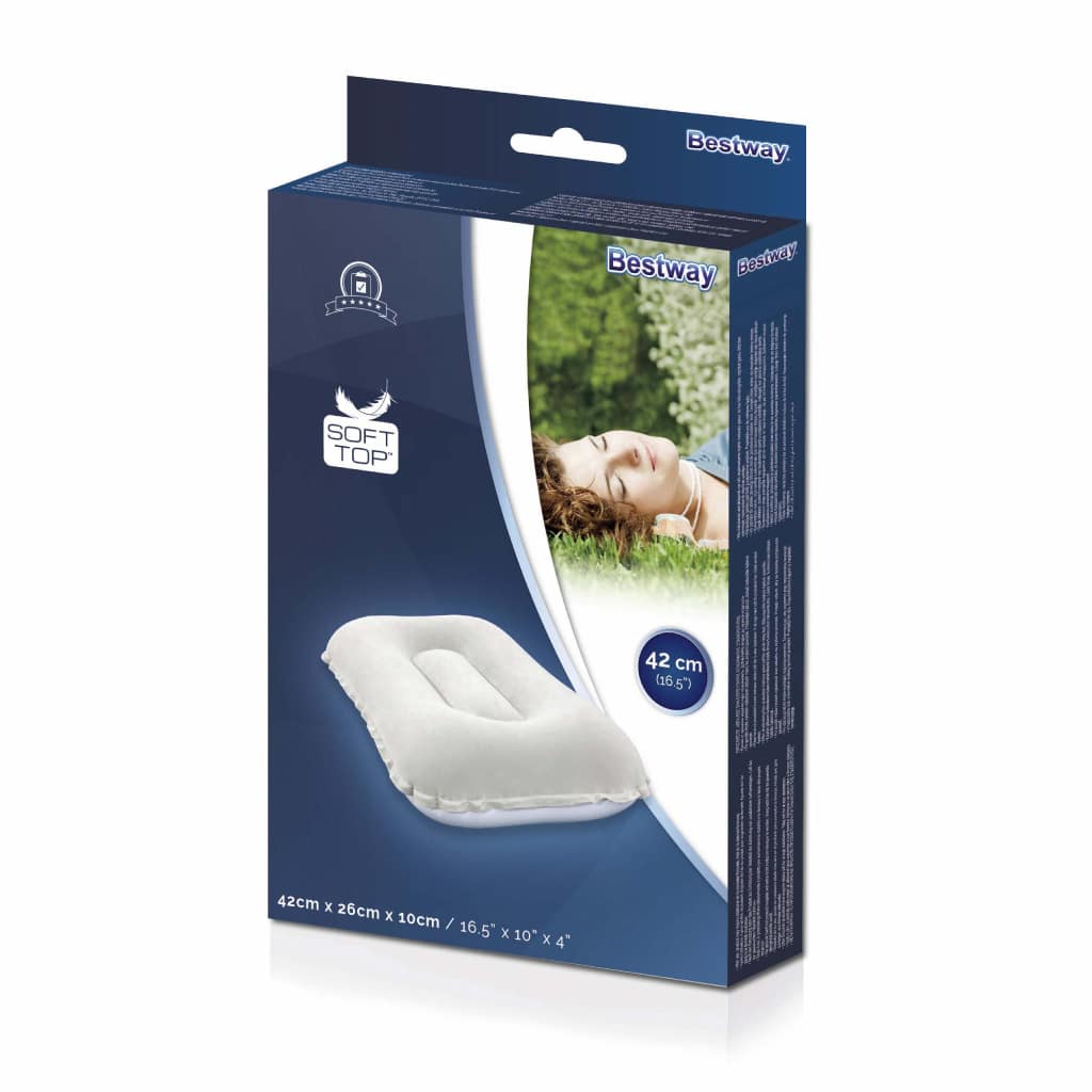 Oreiller Gonflable Confortable de Camping et Voyage Bestway 67121 - Camping et Randonnée - صورة 4