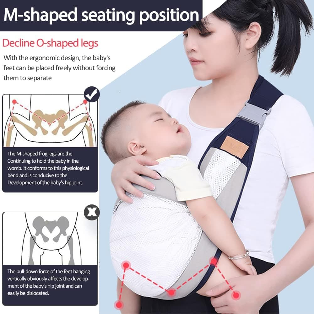 Écharpe à double usage pour nouveau-né 0-36M en tissu maillé - Maternité - صورة 2