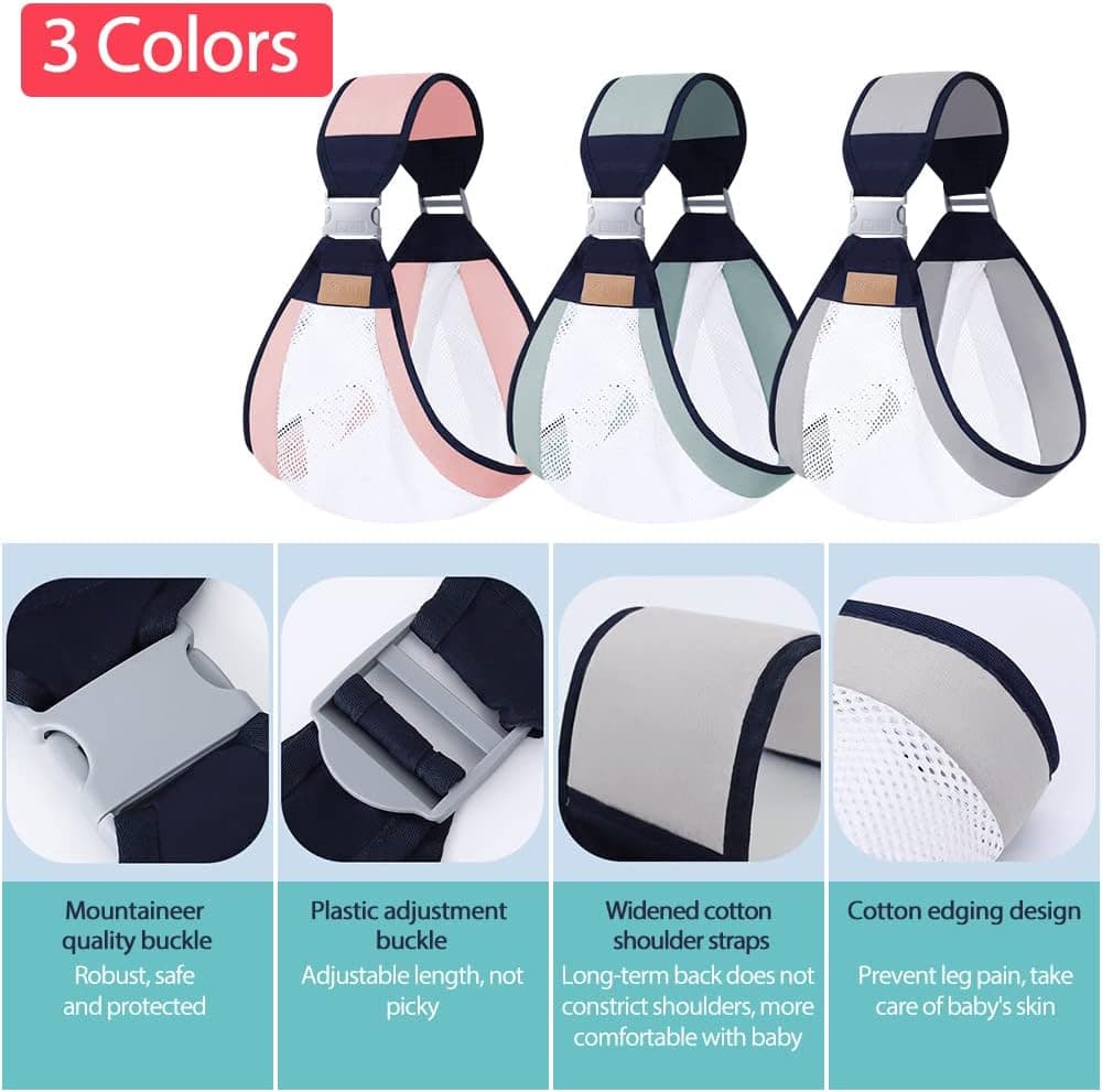Écharpe à double usage pour nouveau-né 0-36M en tissu maillé - Maternité - صورة 3