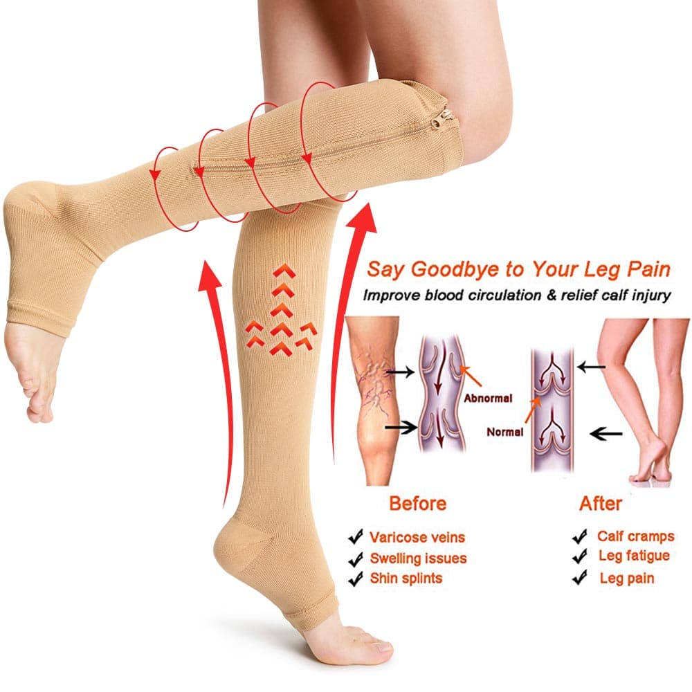 zip sox chaussettes de compression pour les varices - Soins et Beauté - صورة 3