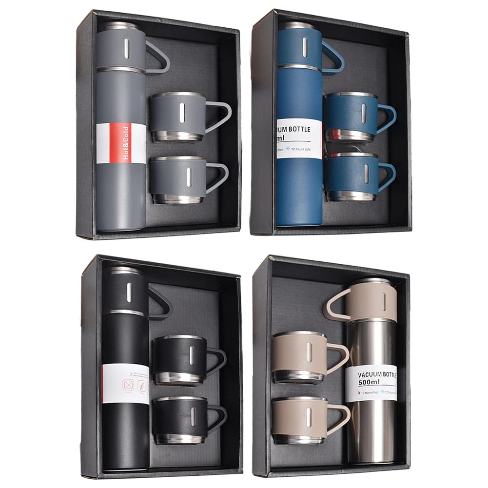 Ensemble Thermos avec 3 tasses thermique 500ml en acier inoxydable - Cuisine - صورة 4
